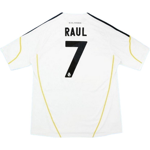 maillot homme domicile real madrid 2009-2010 raul 7 blanc