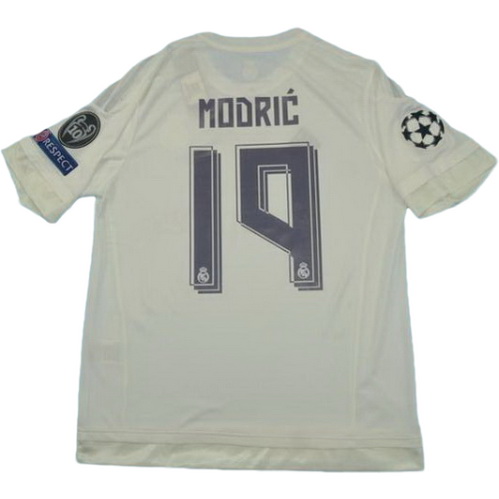 maillot homme domicile real madrid 2015-2016 modric 19 blanc