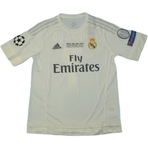 maillot homme domicile real madrid ucl 2015-2016 blanc