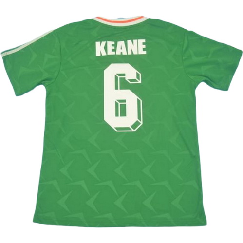 maillot homme domicile république d'irlande 1990-1992 keane 6 vert