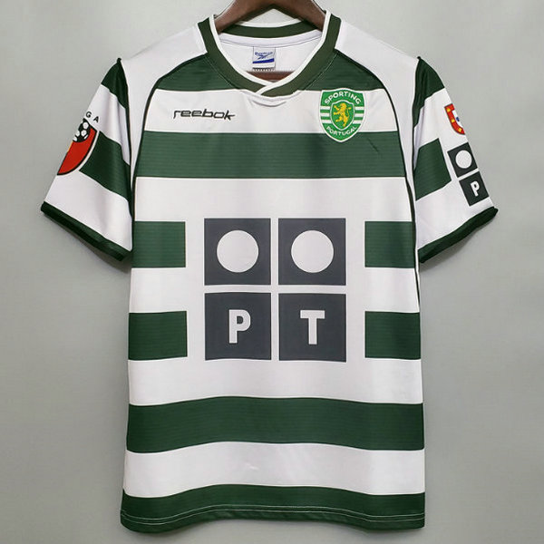 maillot homme domicile sporting cp 2001-2003 blanc