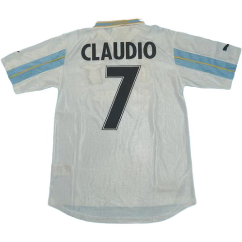 maillot homme domicile ss lazio 2000-2001 claudio 7 bleu