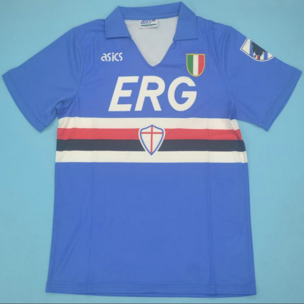maillot homme domicile uc sampdoria 1991-1992 bleu