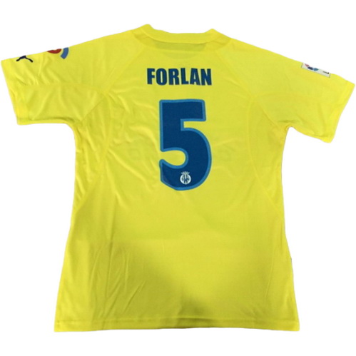 maillot homme domicile villarreal 2005-2006 forlan 5 jaune