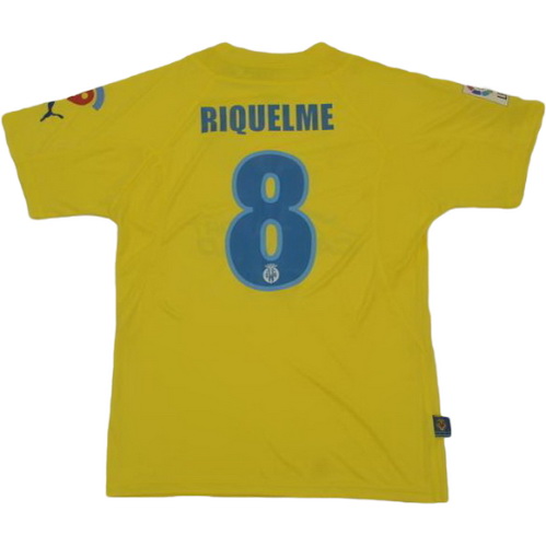 maillot homme domicile villarreal 2005-2006 riquelme 8 jaune