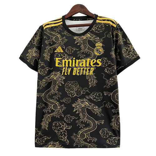 maillot homme edizione drago real madrid 2023-2024 nero oro