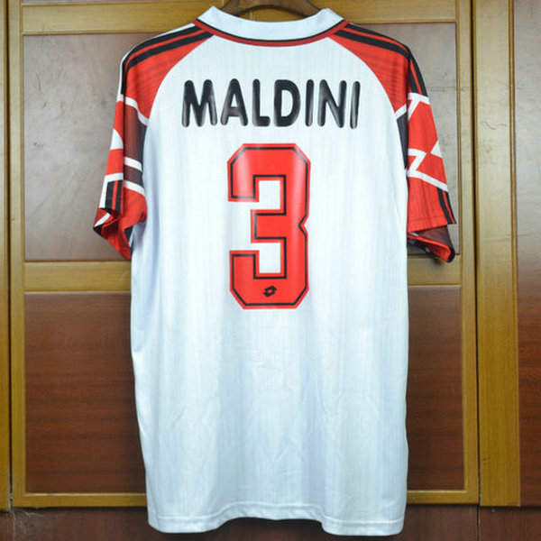 maillot homme exterieur ac milan 1997-1998 maldini 3 blanc