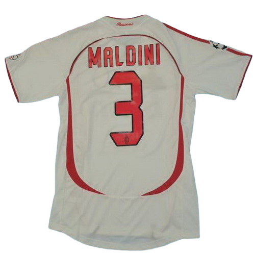 maillot homme exterieur ac milan 2006-2007 maldini 3 blanc