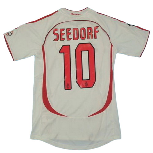 maillot homme exterieur ac milan 2006-2007 seedorf 10 blanc