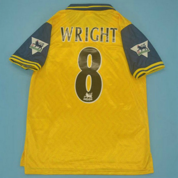 maillot homme exterieur arsenal 1996-1997 wright 8 jaune