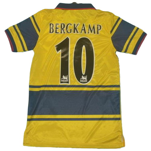 maillot homme exterieur arsenal 1997 bergkamp 10 bleu
