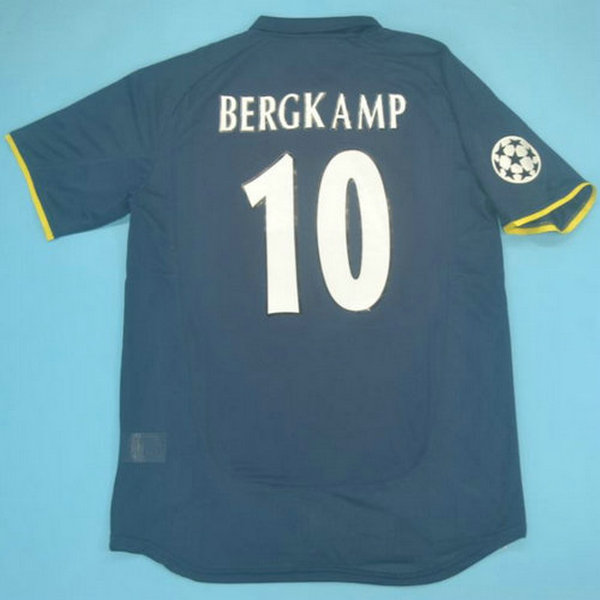 maillot homme exterieur arsenal 2000-2002 bergkamp 10 bleu