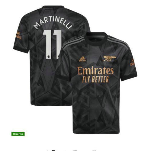 maillot homme exterieur arsenal 2022-2023 martinelli 11