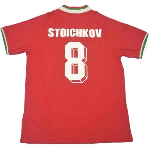 maillot homme exterieur bulgaria copa mundial 1994 stoichkov 8 rouge