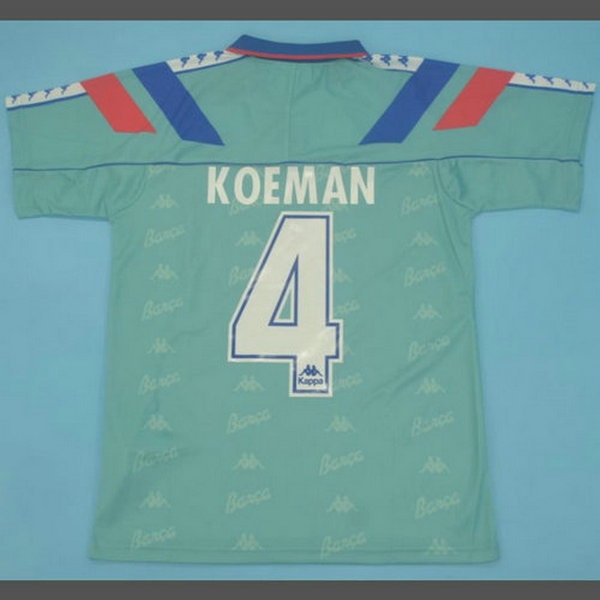 maillot homme exterieur fc barcelone 1992-1995 koeman 4 bleu