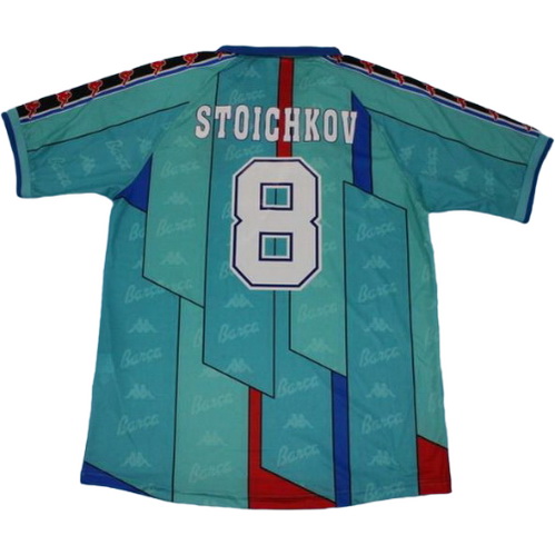 maillot homme exterieur fc barcelone 1996-1997 stoichkov 8 vert