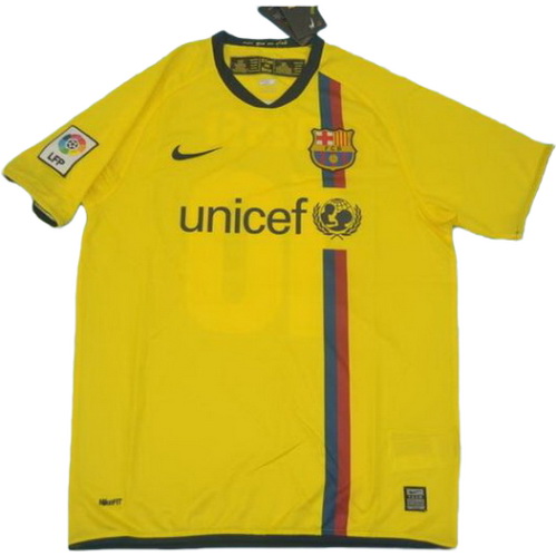 maillot homme exterieur fc barcelone lfp 2008-2009 jaune