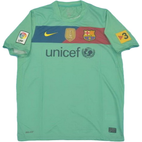 maillot homme exterieur fc barcelone lfp 2010-2011 vert