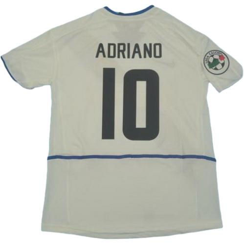 maillot homme exterieur inter milan 2002-2003 adriano 10 blanc
