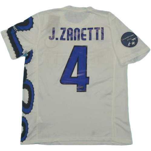 maillot homme exterieur inter milan champions 2010 j.zanetti 4 blanc