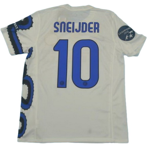 maillot homme exterieur inter milan champions 2010 sneijder 10 blanc