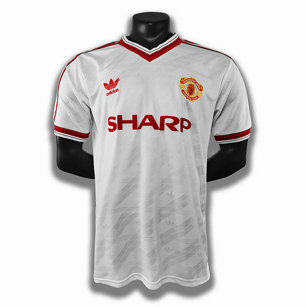 maillot homme exterieur manchester united 1986-1987 blanc