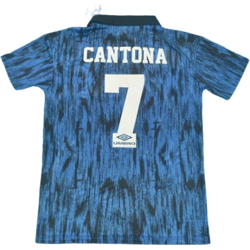 maillot homme exterieur manchester united 1992-1993 cantona 7 bleu