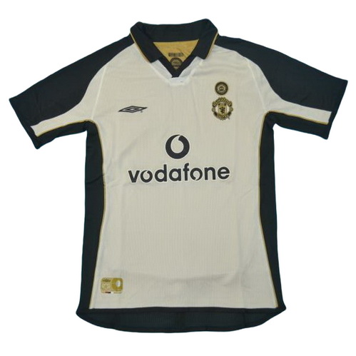 maillot homme exterieur manchester united 2000-2001 blanc