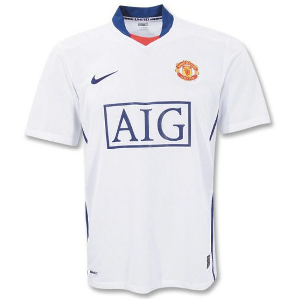 maillot homme exterieur manchester united 2008-2009 blanc