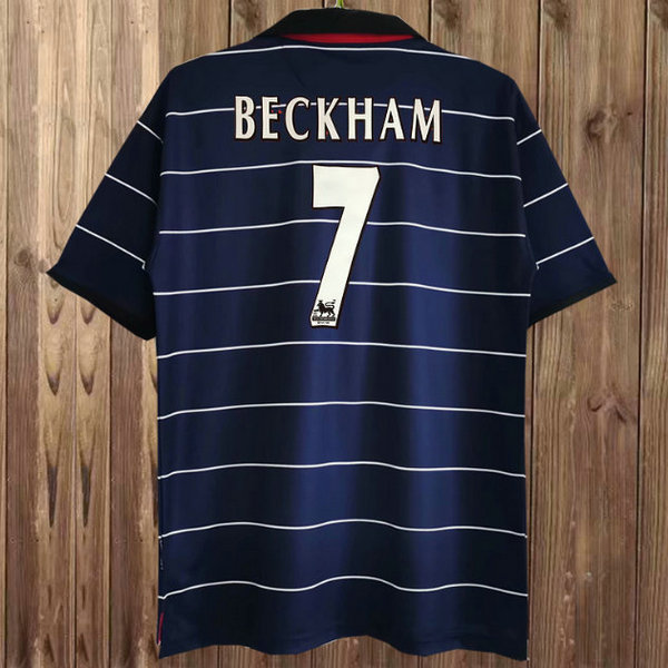 maillot homme exterieur manchester united 2019-2020 beckham 7 bleu