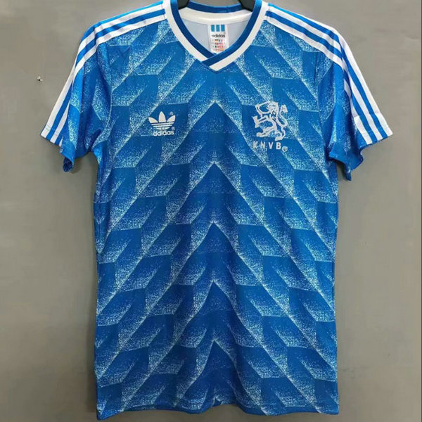 maillot homme exterieur pays-bas 1988 bleu