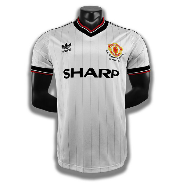 maillot homme exterieur player manchester united 1983 blanc