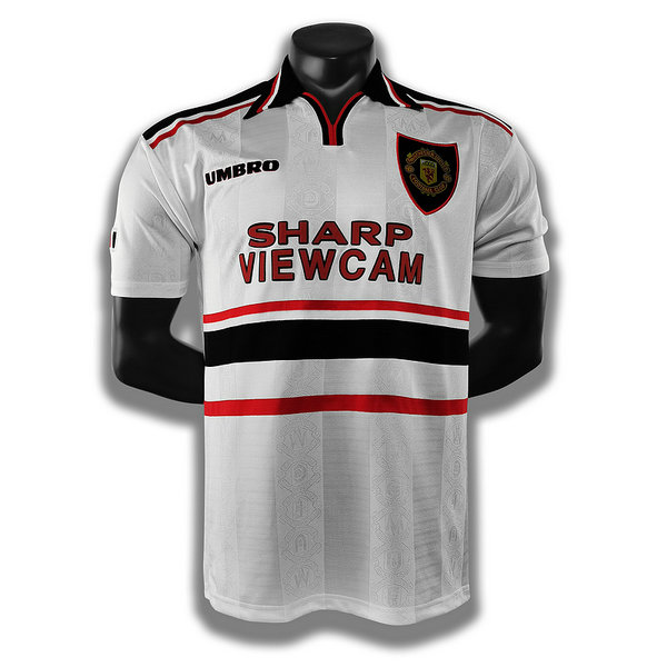 maillot homme exterieur player manchester united 1999 blanc