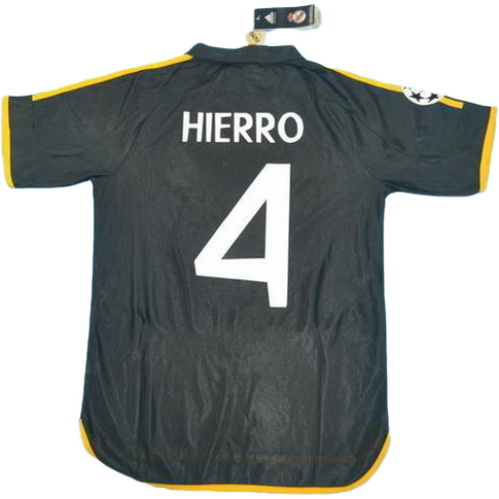maillot homme exterieur real madrid 1999-2000 hierro 4 noir