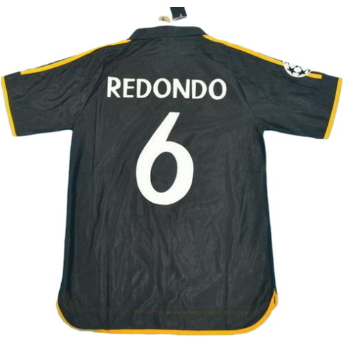 maillot homme exterieur real madrid 1999-2000 redondo 6 noir