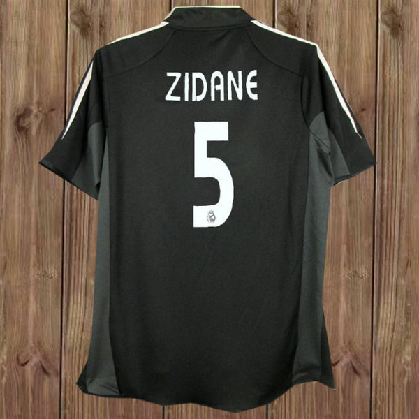 maillot homme exterieur real madrid 2004-2005 zidane 5 noir