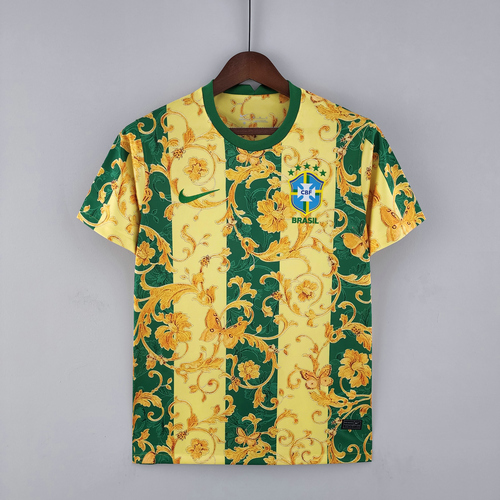 maillot homme fleur jaune vert special edition brasile 2022-2023