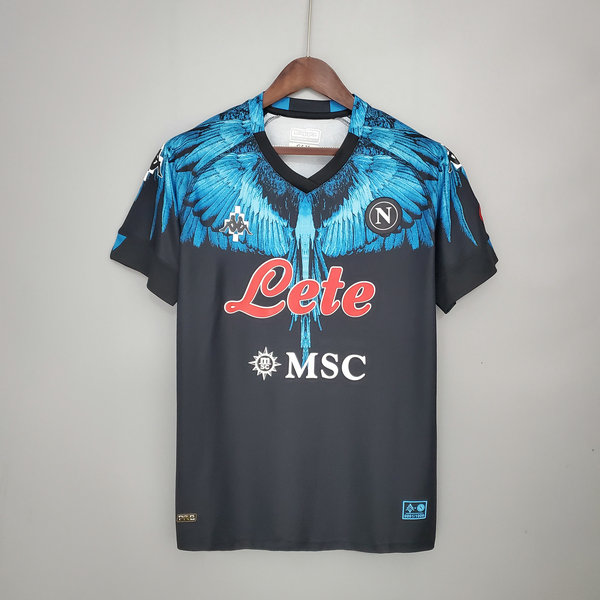 maillot homme kappa×marcelo naples 2021-2022 bleu noir