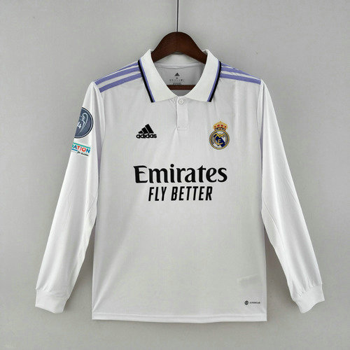 maillot homme manches longues domicile 14 champions edition real madrid 2022-2023