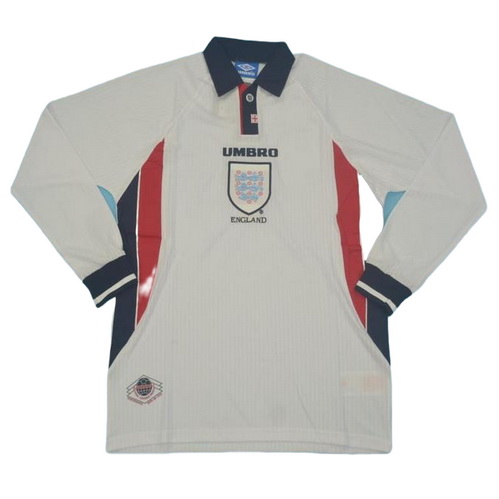 maillot homme manches longues domicile angleterre 1998 blanc