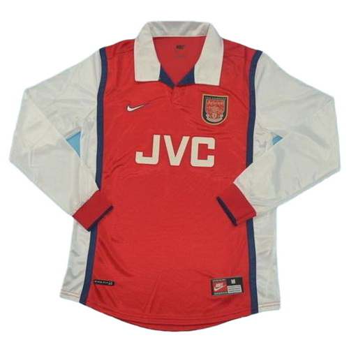 maillot homme manches longues domicile arsenal 1998 rouge