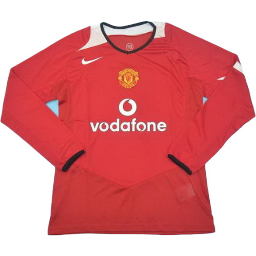 maillot homme manches longues domicile manchester united 2006-2007 rouge