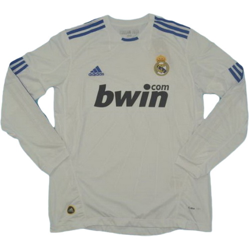 maillot homme manches longues domicile real madrid 2010-2011 blanc