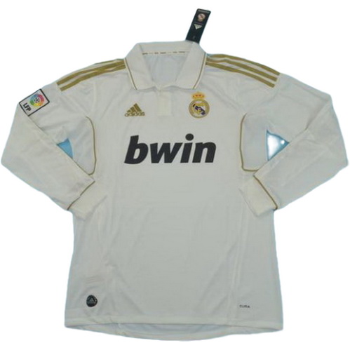 maillot homme manches longues domicile real madrid 2011-2012 blanc