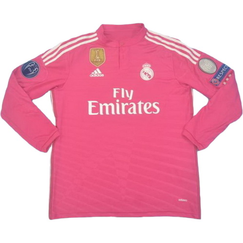 maillot homme manches longues troisième real madrid ucl 2014-2015 rose