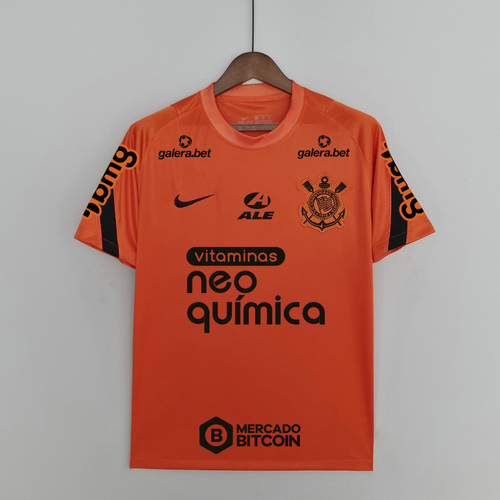 maillot homme orange all sponsors pre-match training corinthians paulista 2022-2023