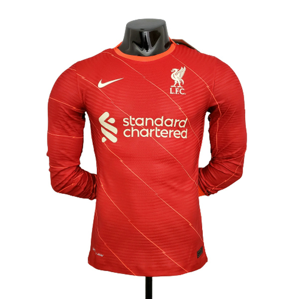 maillot homme player manches longues domicile liverpool 2021 2022 rouge