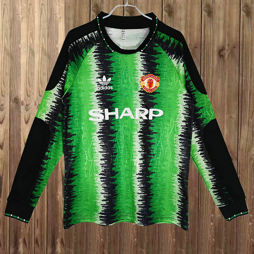 maillot homme portiere manchester united 1990-1991 manica lunga