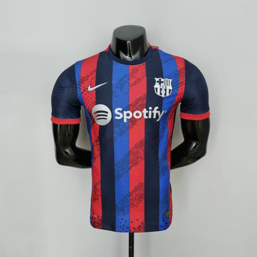 maillot homme rouge bleu special edition fc barcelone 2022-2023 player version
