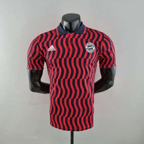 maillot homme rouge noir polo bayern munich 2022-2023
